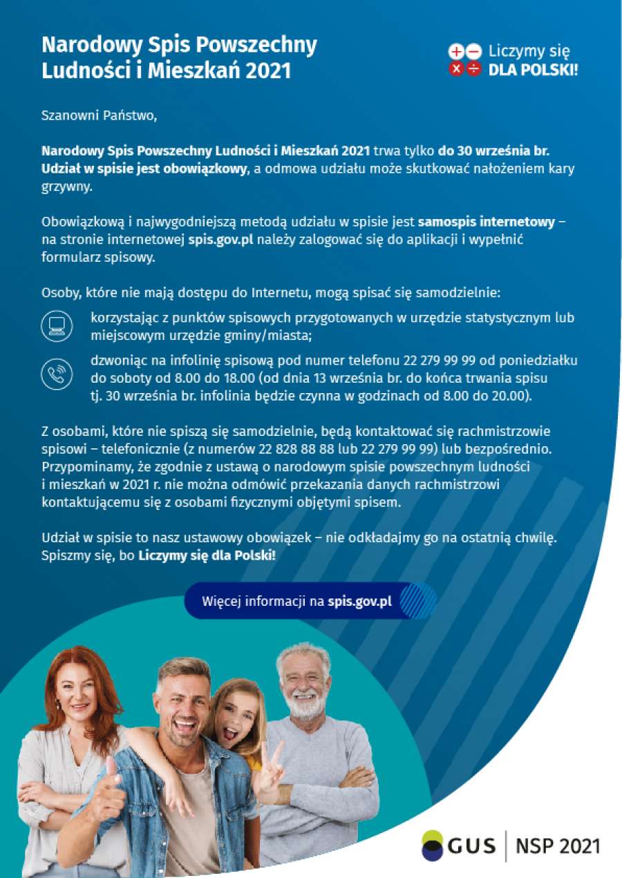 Przypomnienie o Narodowym Spisie Powszechnym