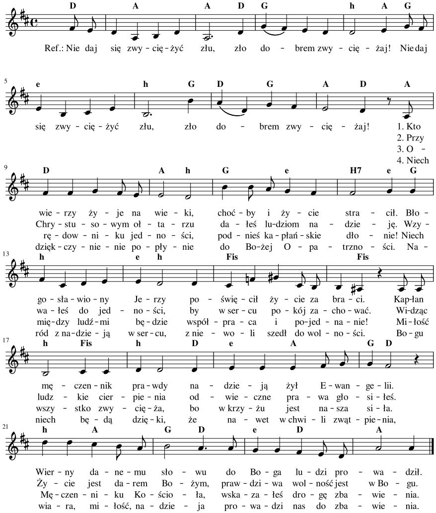 Hymn szkoły - nuty