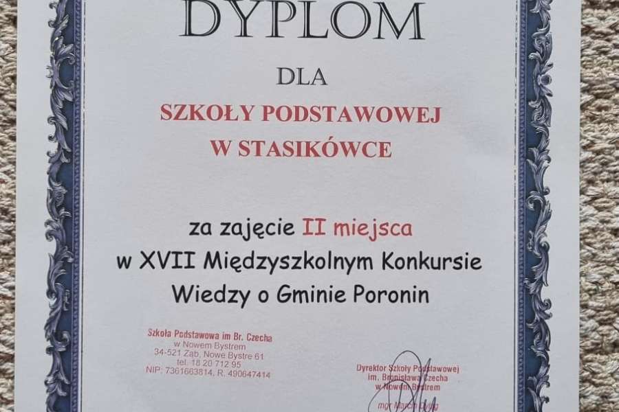Konkurs Wiedzy o Gminie Poronin 2023
